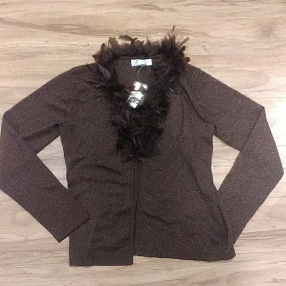 Dress Barn Sweaters - Dress barn brown shimmery cardigan